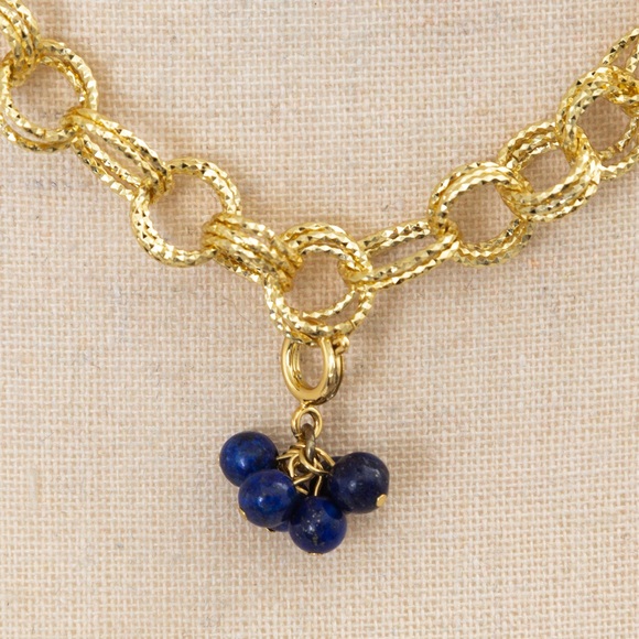 18K gold over bronze necklace with interchangeable charms by Moda Di Petrie - Picture 7 of 16